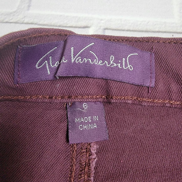 Gloria Vanderbilt Amanda Jeans Burgundy Women's Size 6 Short (A132) - Picture 7 of 11